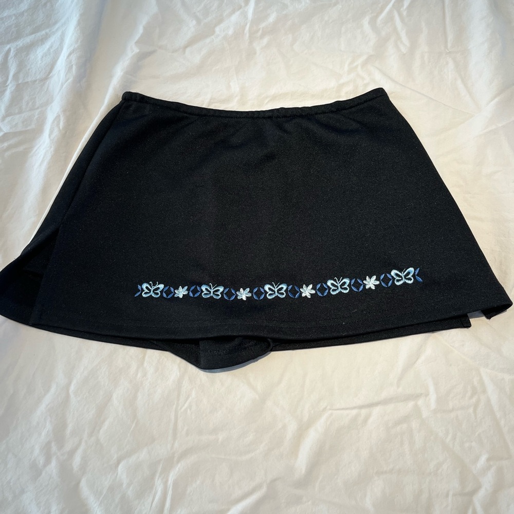 Vintage Black Micro Mini Skirt Y2K